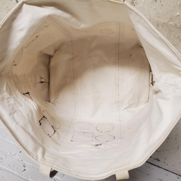 salmon pink vintage 1 of 1 XL L.L Bean Boat and Tote bag with vintage patches si - Picture 7 of 8